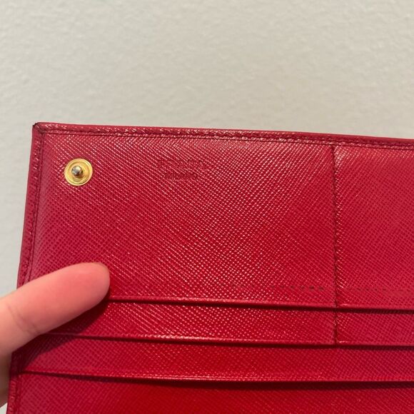 Prada Milano Red Long Snap Wallet - Picture 14 of 15